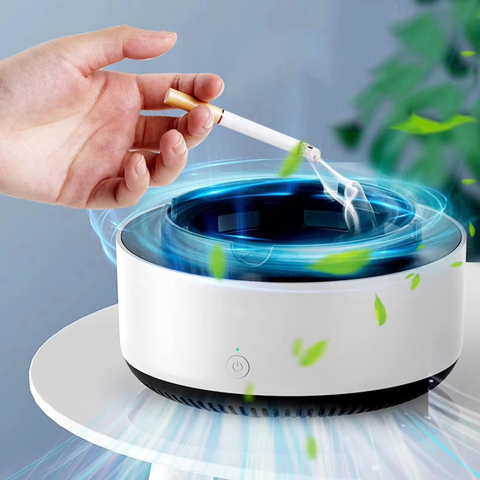 Home Office Tech Gadgets - Smart Ashtray Air Purifier, Removes Second-Hand