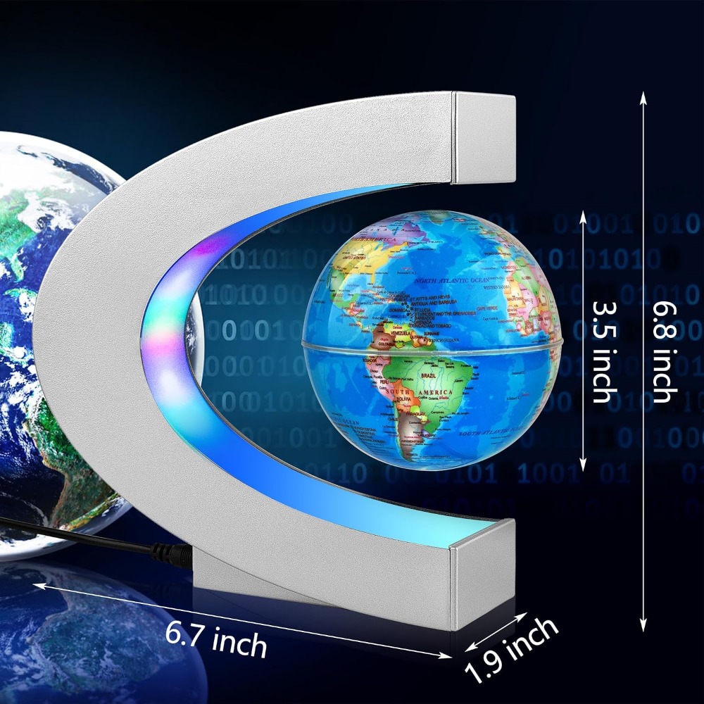 Magnetic Levitating Globe with - Office Tech Decor 评论和价格