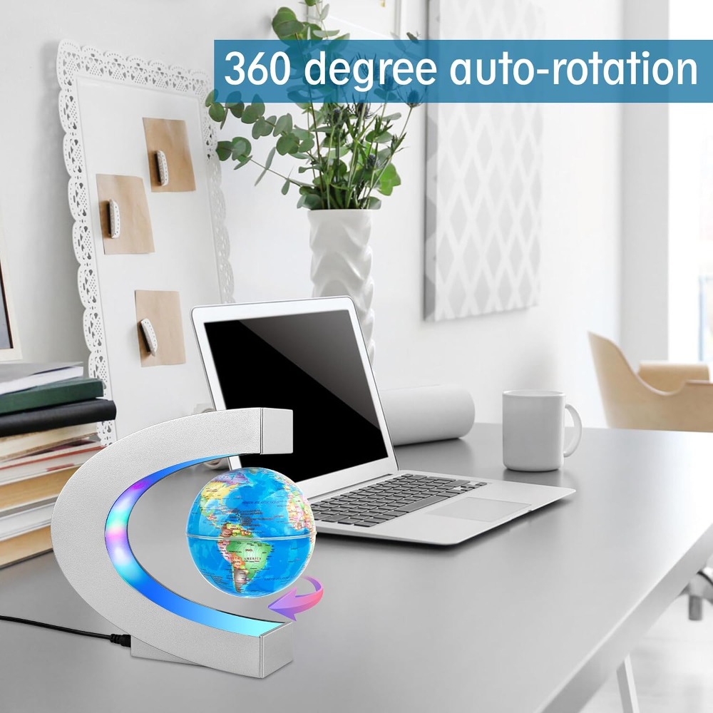 Magnetic Levitating Globe with - Office Tech Decor 评论和价格