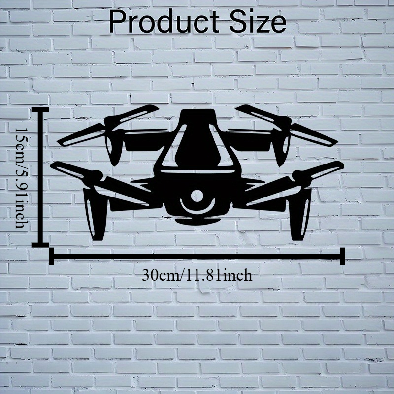 Drone Silhouette Metal Wall Ar - Office Tech Decor 评论和价格