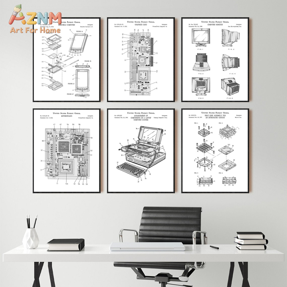AZNM Computer Motherboard Pate - Tech Office Wall Art 评论和价格