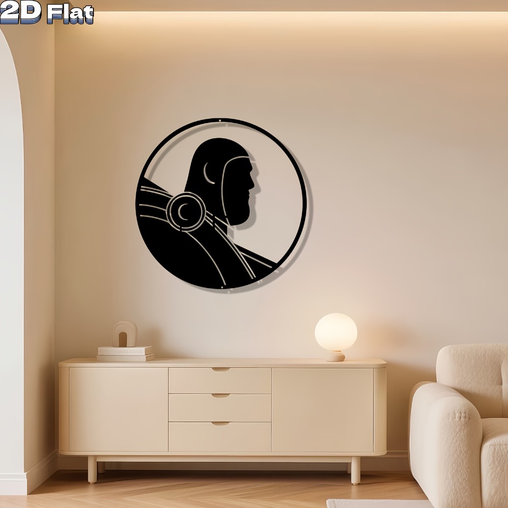 1pc Modern Robot Aluminum Plat - Tech Office Wall Art 评论和价格