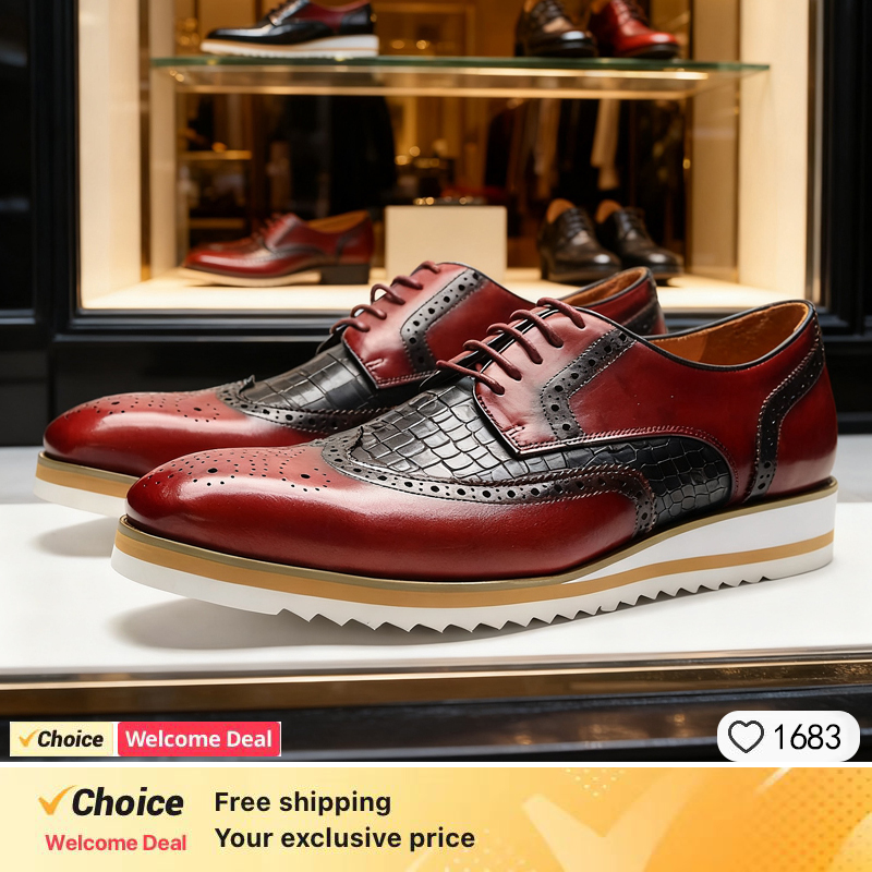 Handmade men shoes luxury bran - Office High Tech 评论和价格