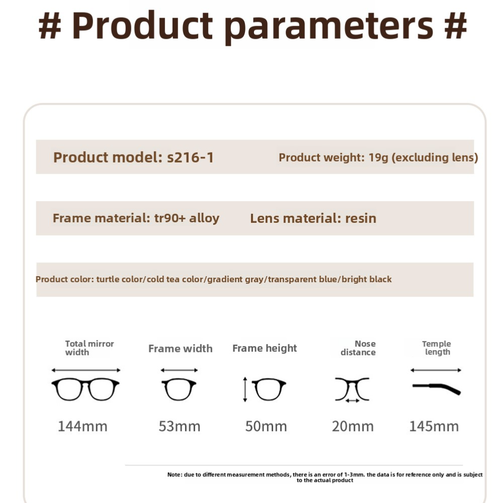 CLLOIO Round Large Frame Myopi - Office High Tech 评论和价格