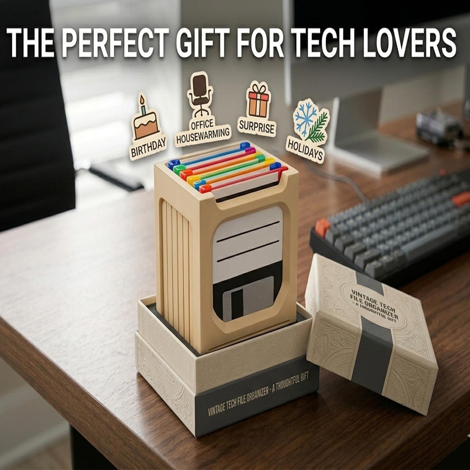 Retro Tech Coaster Holder Set  - Office Tech Setup 评论和价格