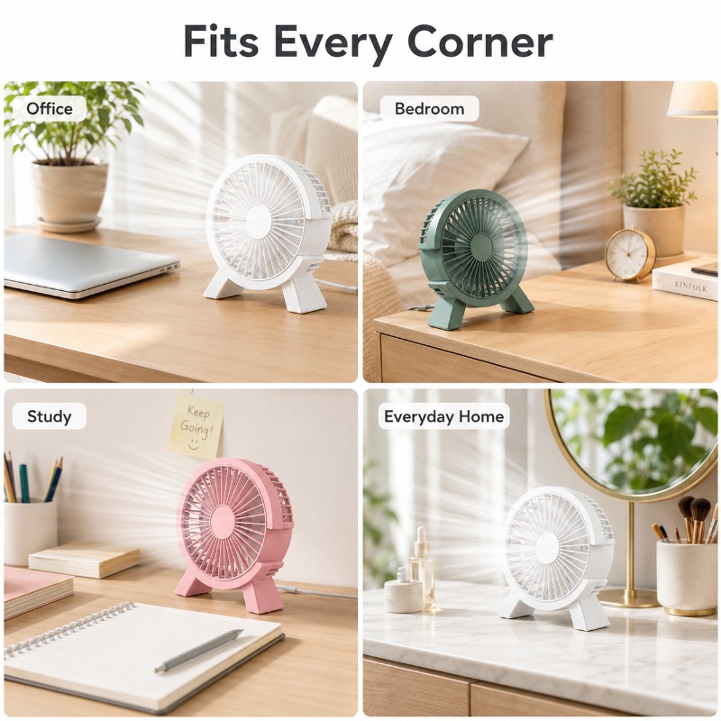 Mini USB Rechargeable Table Fa - Home Office Tech Gadgets 评论和价格