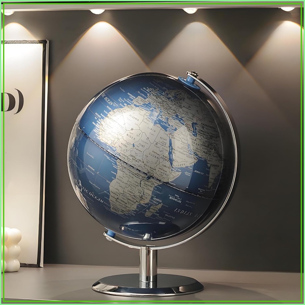 8 Inch World Globe with Stainl - Office Tech Decor 评论和价格