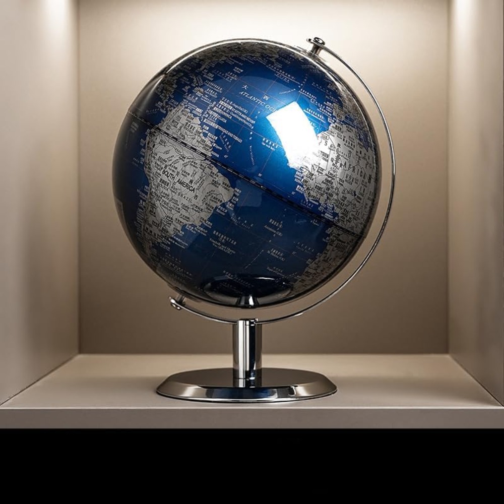8 Inch World Globe with Stainl - Office Tech Decor 评论和价格
