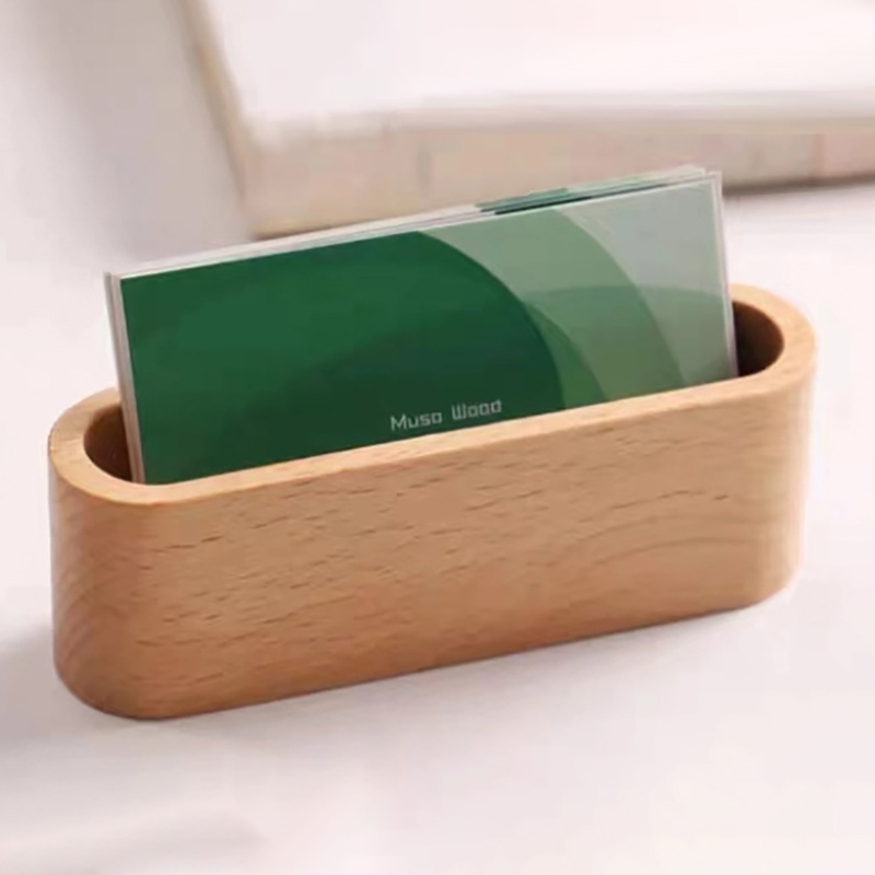 Business Card Holder Wooden Or - Home Office Tech Gadgets 评论和价格