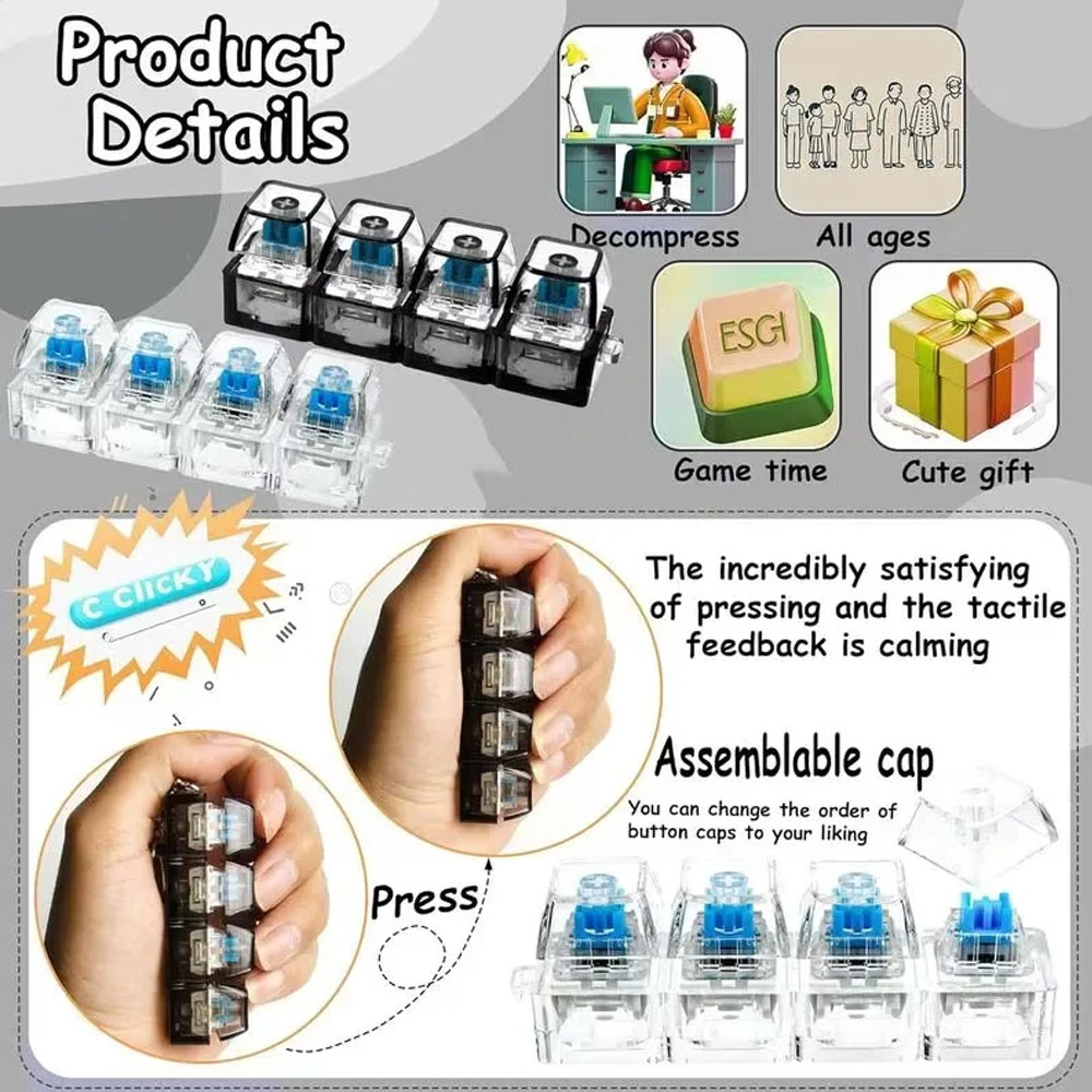 New Stress Anxiety Relief Keyb - Home Office Tech Gadgets 评论和价格