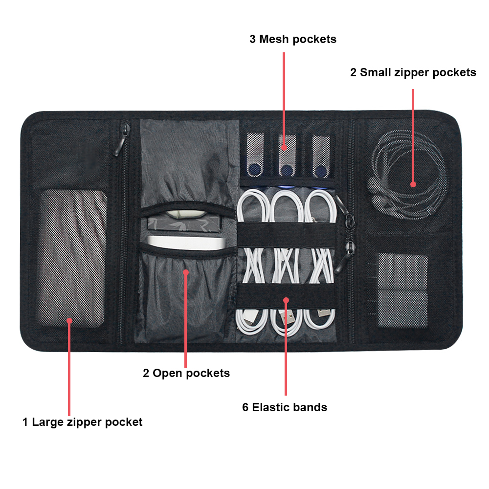 Tech Organizer Bag Cable Stora - Home Office Tech Gadgets 评论和价格