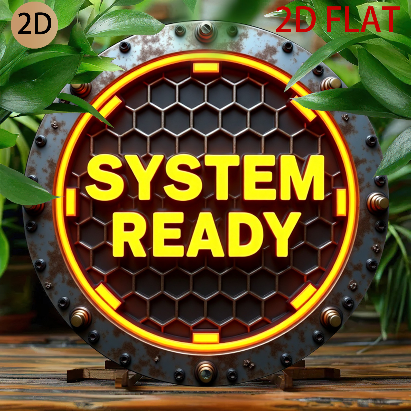 2D Flat, 2d Flat Circular Indu - Tech Office Wall Art 评论和价格