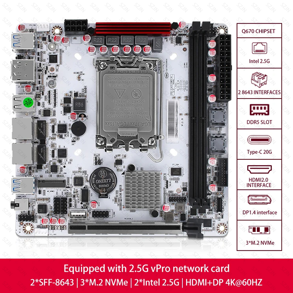 Q670 ITX NAS Motherboard Kit,  - Office Tech Typing 评论和价格