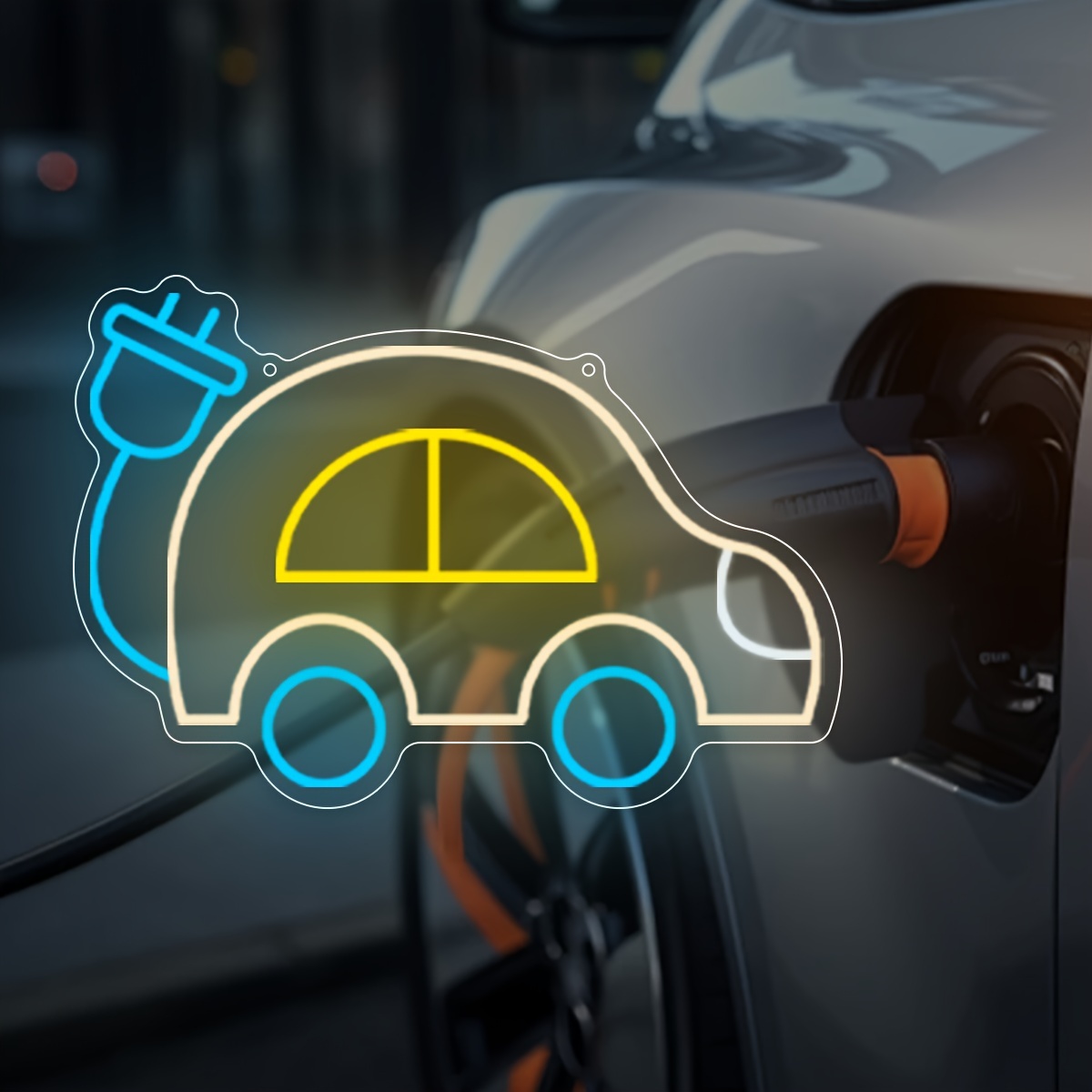 Electric Car Charging EV Theme - Tech Office Wall Art 评论和价格