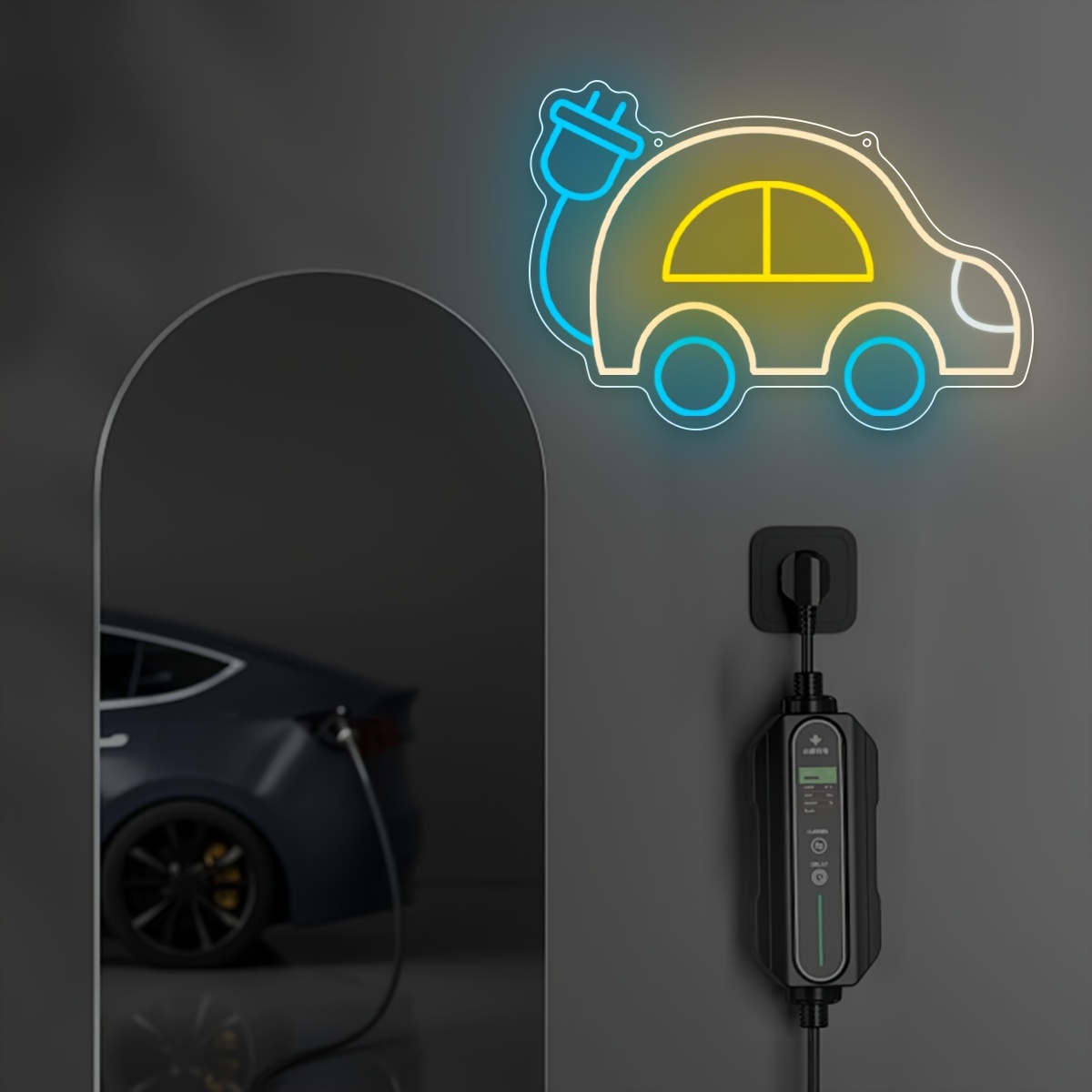 Electric Car Charging EV Theme - Tech Office Wall Art 评论和价格