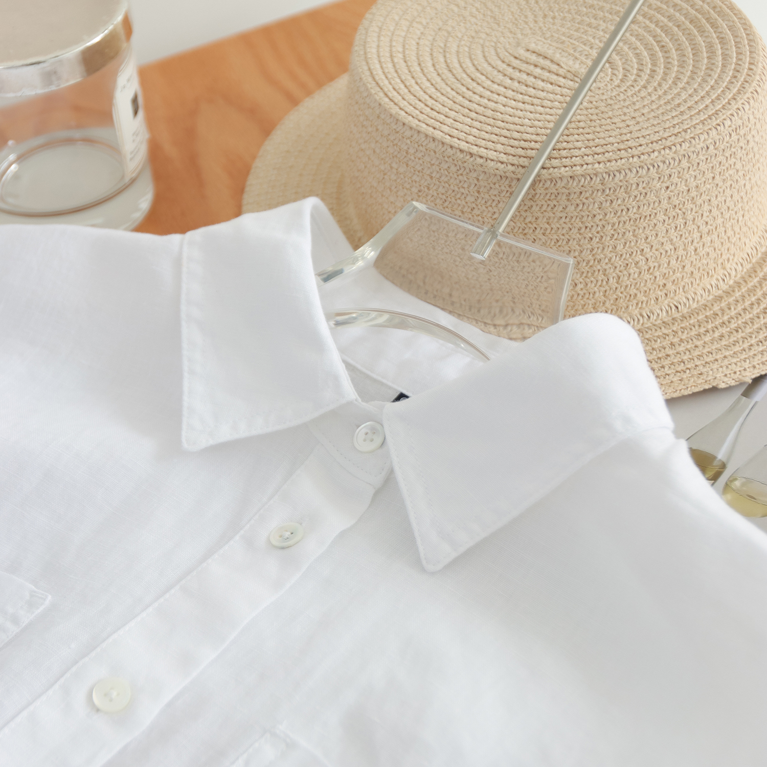 Women's 100% Linen Button-Down - Office Tech 评论和价格