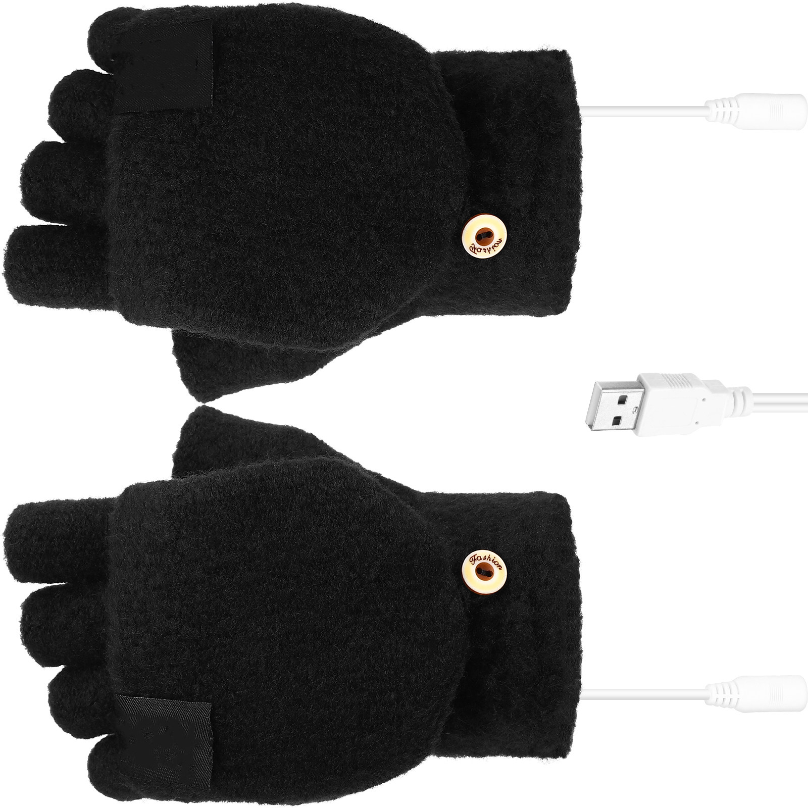 1Pair USB Heated Fingerless Gl - Office Tech For Men 评论和价格
