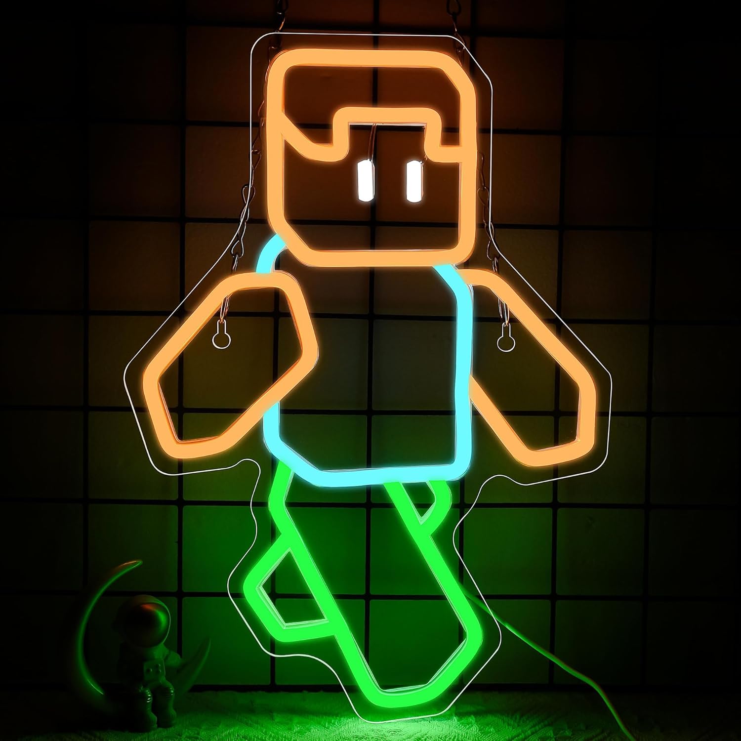 Pixel Art Character Neon Sign  - Tech Office Wall Art 评论和价格
