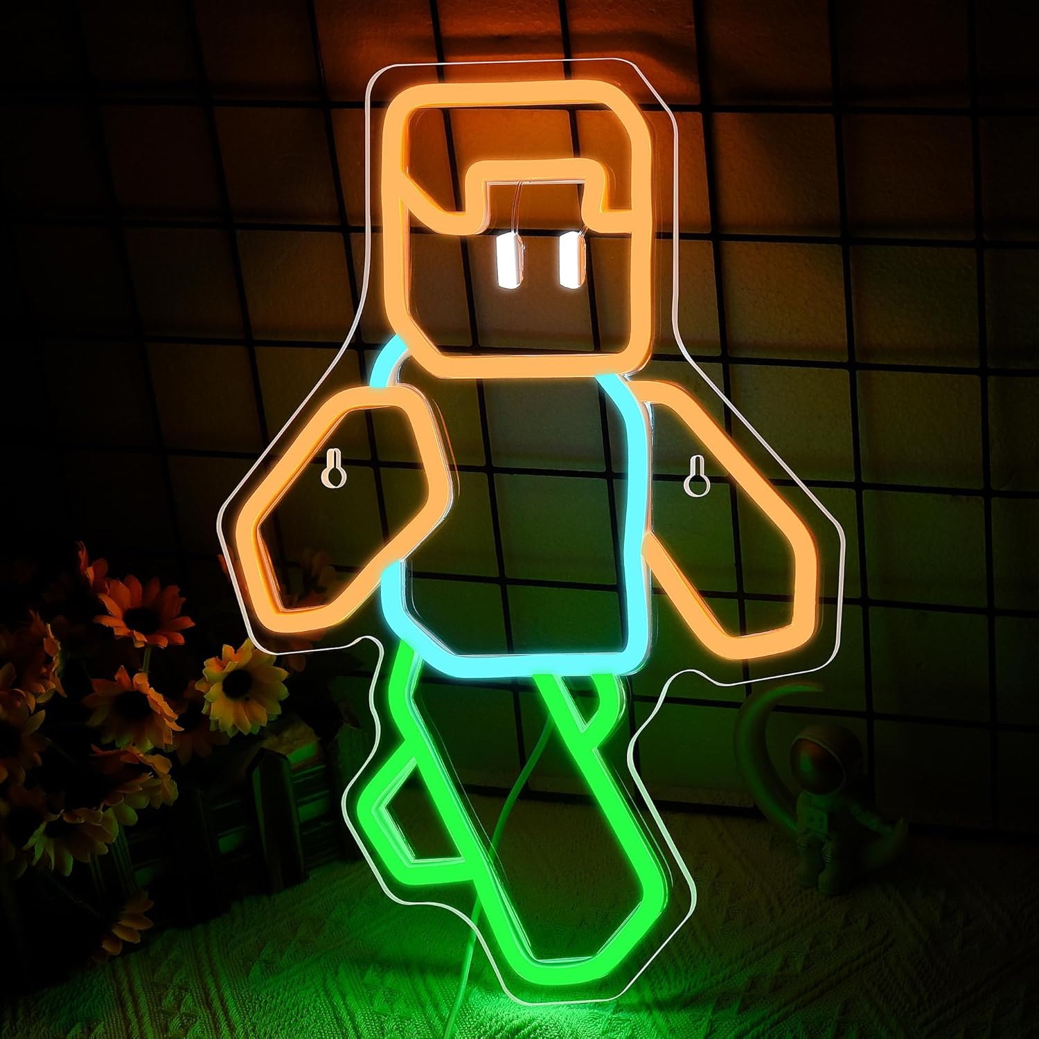 Pixel Art Character Neon Sign  - Tech Office Wall Art 评论和价格