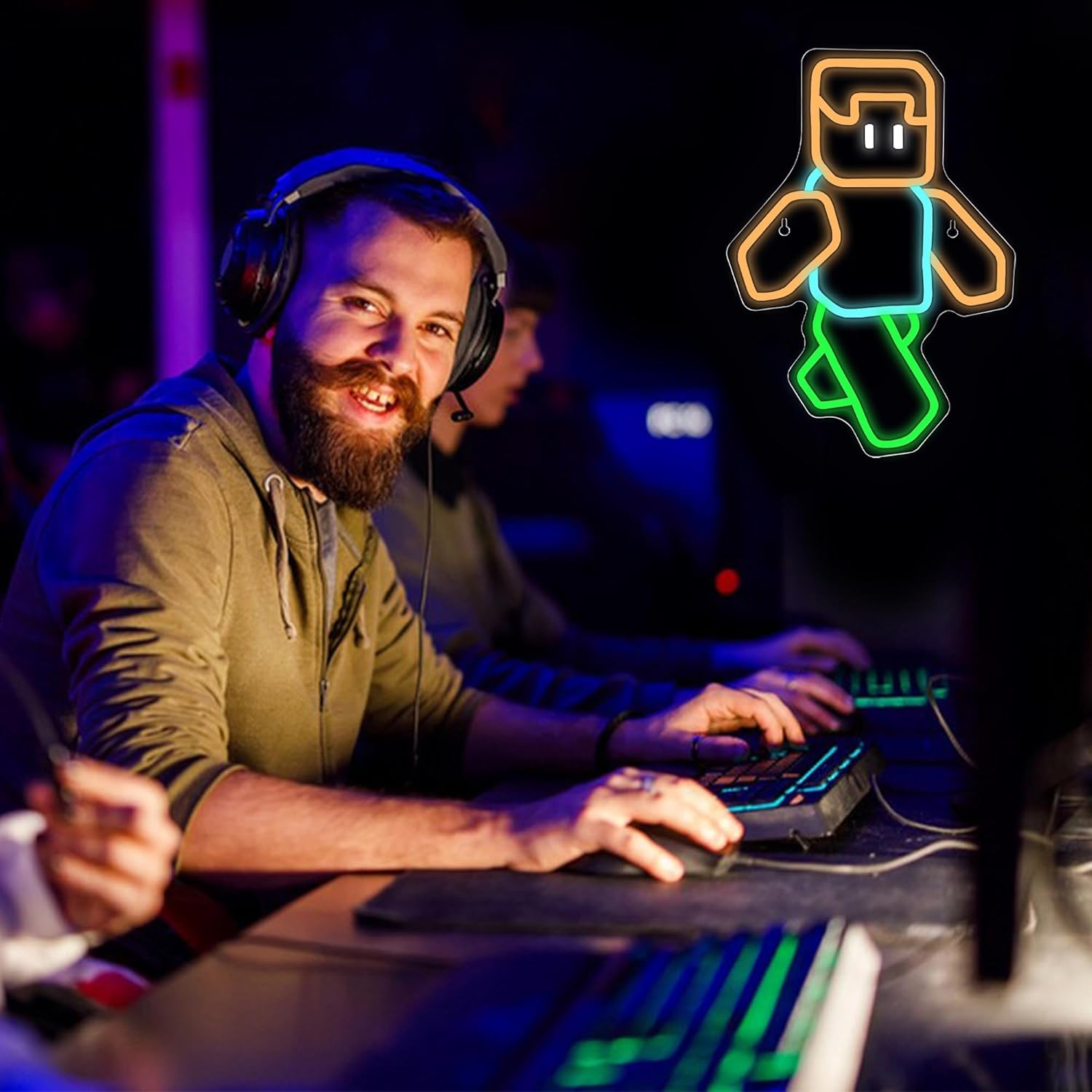 Pixel Art Character Neon Sign  - Tech Office Wall Art 评论和价格